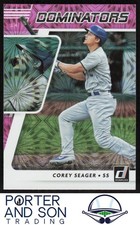 Corey Seager Dominators Pink Fireworks 2021 Donruss #DOM12 Dodgers Baseball