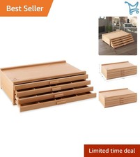 Wooden Artist Storage Box 4 Drawers Pastels Pens Brush Organizer Art Supplies