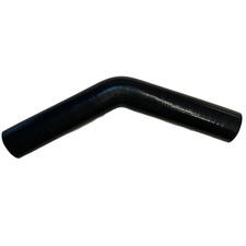 Reinforced Silicone 45° Elbow Hose, 2.25" ID, 10" Leg Length, Black