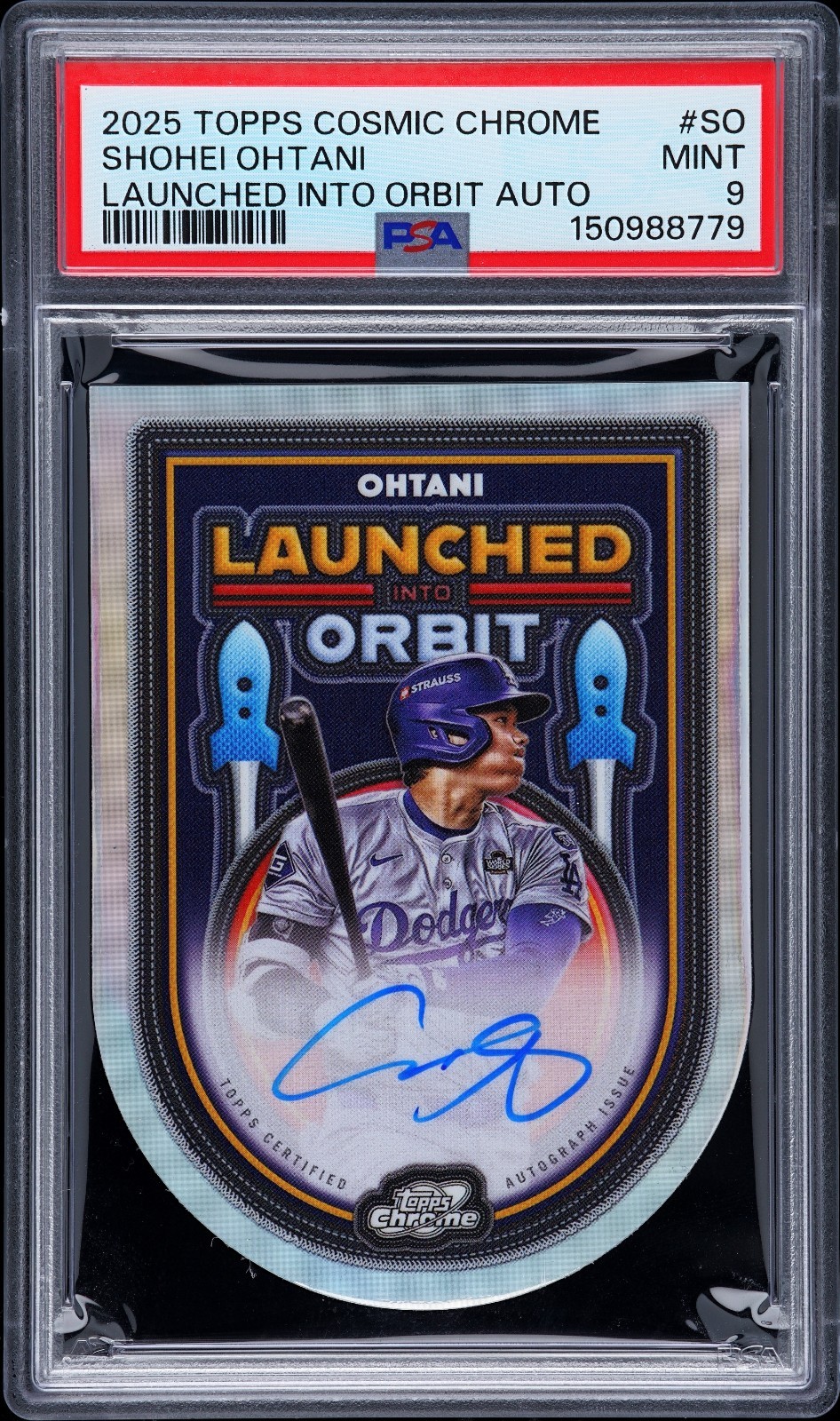 2025 Topps Cosmic Chrome Shohei Ohtani Launched Into Orbit Auto - PSA 9