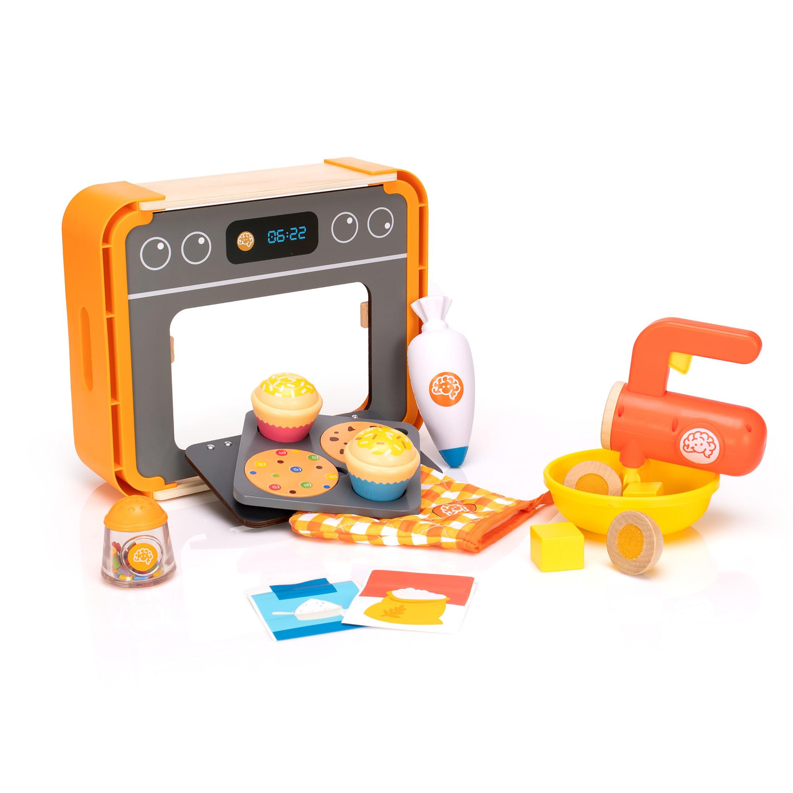 Fat Brain Toys Pretendables - Set da forno per bambini, con forno, mixer, cupcak