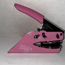 Shiny Model ES Pink Handheld Embosser Notary Seal Press Stationery Tool