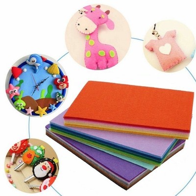 40Pcs Big   Colorful Felt Sheets     Polyester Wool Fabric Patchwork *mn
