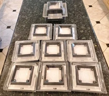 LOT OF 9 NEW DecKorators Solar 4"x 4" Inch Black LED Outdoor Post Cap Light 