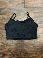 Balera Large Adult Black Dance Top Spaghetti Strap New