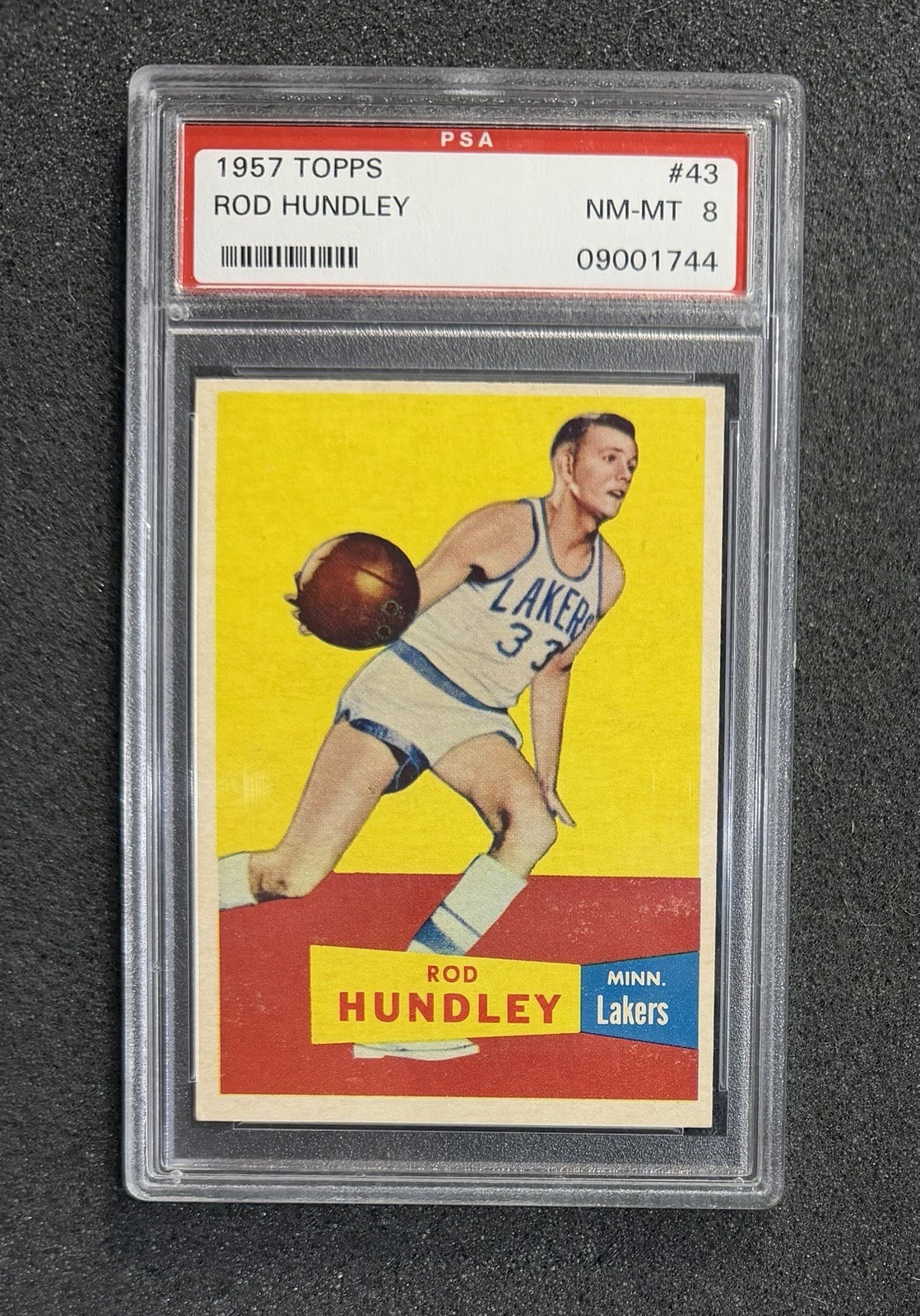 1957 Topps - #43 Rod Hundley - PSA 8