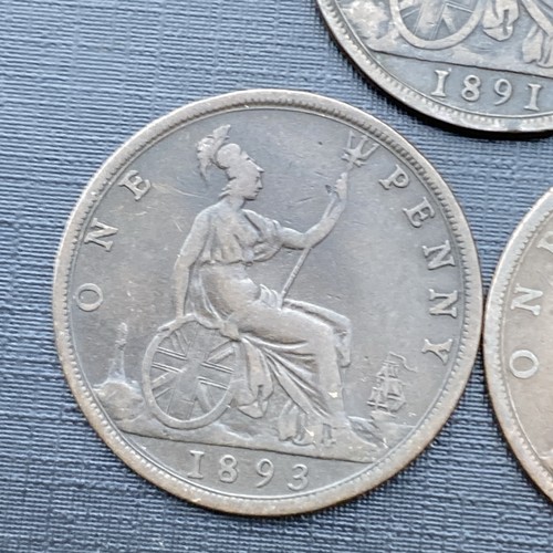 Victoria Pennies (3) 1891 1893 1894 Victorian Coins Lot E84 - Picture 6 of 7