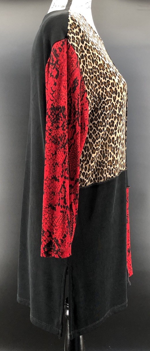 Chico’s Privat Edition Multicolor Patchwork Tunic - image 2