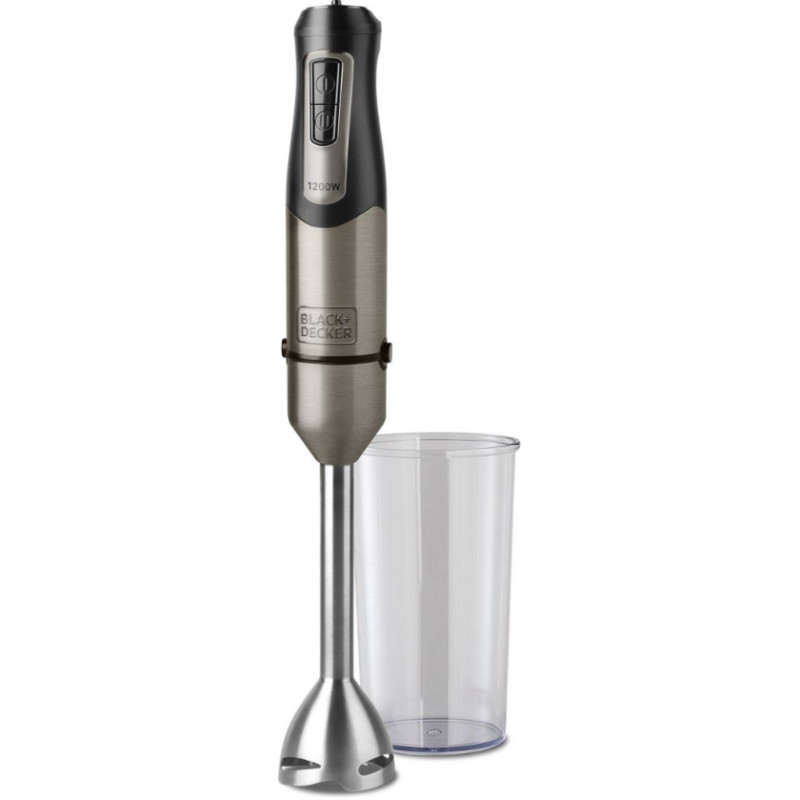 Mixeur plongeant 1200W Black & Decker avec variateur de vitesse et lames inox