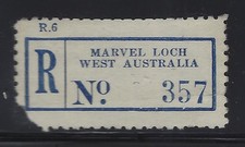 Registration Labels Australia WA Marvel Loch blue  #357