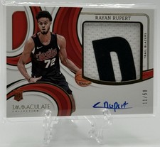 Rayan Rupert 2023-24 Panini Immaculate Premium Patch RC Auto /50! Trail Blazers