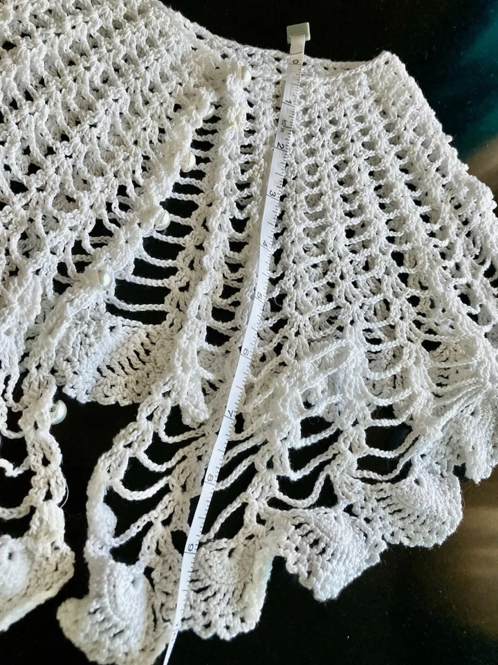 Disfraz vintage de encaje tejido a mano Wednesday Addams gótico victoriano Foto 3 de 4