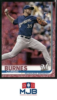2019 Topps Corbin Burnes Mother's Day Pink #/50 Rookie #94 Milwaukee Brewers