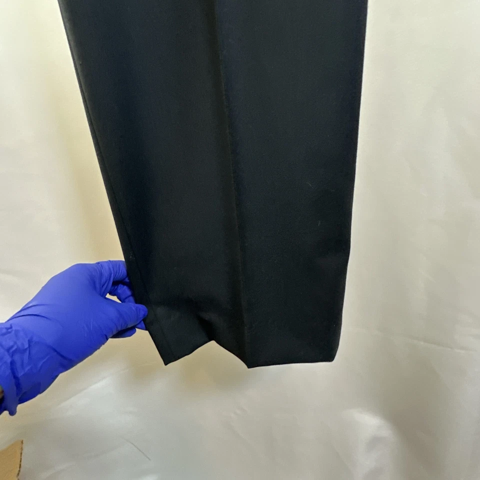 Mantoni 正装裤子平前经典男式羊毛黑色尺寸 34 #2267 — 第 3/4 张图片