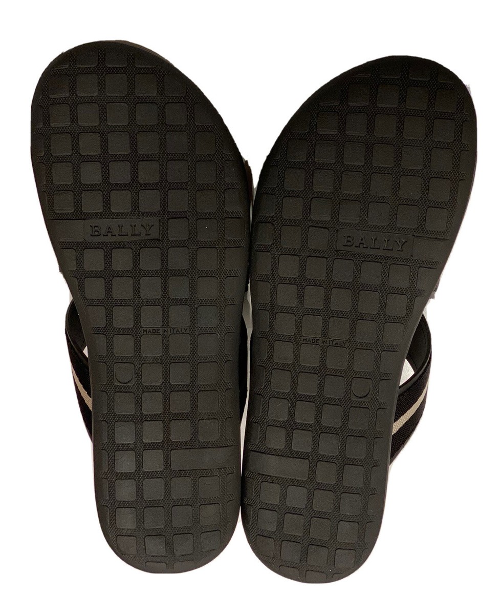 NEW BALLY men\'s sasha 6234150 slide sandals in black Bally Sasha Men main image 2