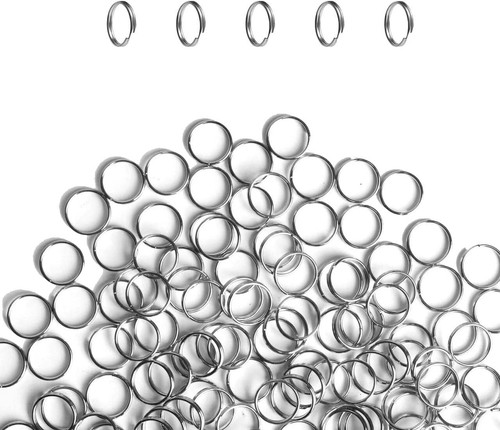 100/200pcs Stainless Steel Split Key Ring Keychain Round Double Loops Jump Rings - Picture 25 of 35