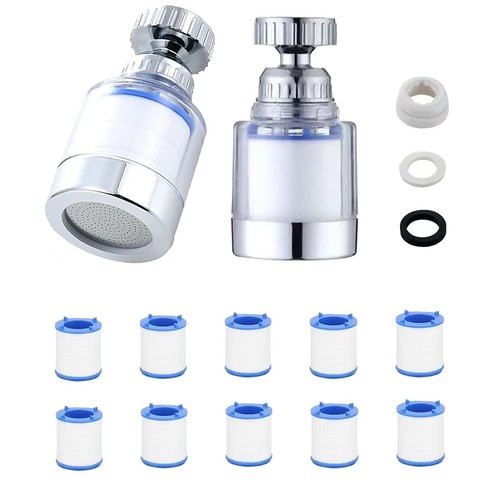 2xRubinetto Filtro Acqua per Lavello Cucina o Bagno Montaggio Filtro Rubinetto Depuratore
