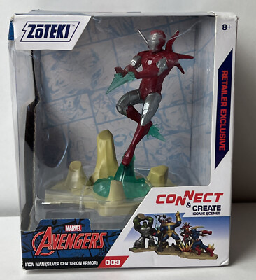 Iron Man Silver Centurion Exclusive Avengers Zoteki Connect & Create - Chase Fig
