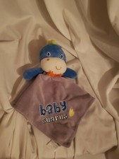 Starters Gray Baby Suarus Dinosaur Dino Blanket Babysuarus Rattle 12 x 12 NWOT