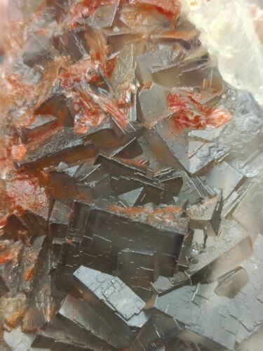 360g Natural Fluorite Mineral Specimen Rare Dual Sided With Calcite Crystal - Picture 17 of 24