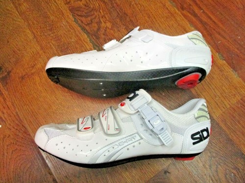 ZAPATOS DE CICLISMO DE MUJER SIDI GENIUS FIT BLANCOS BICICLETA DE CARRETERA EUR 43 EE. UU. TALLA 10.5 - Imagen 3 de 8