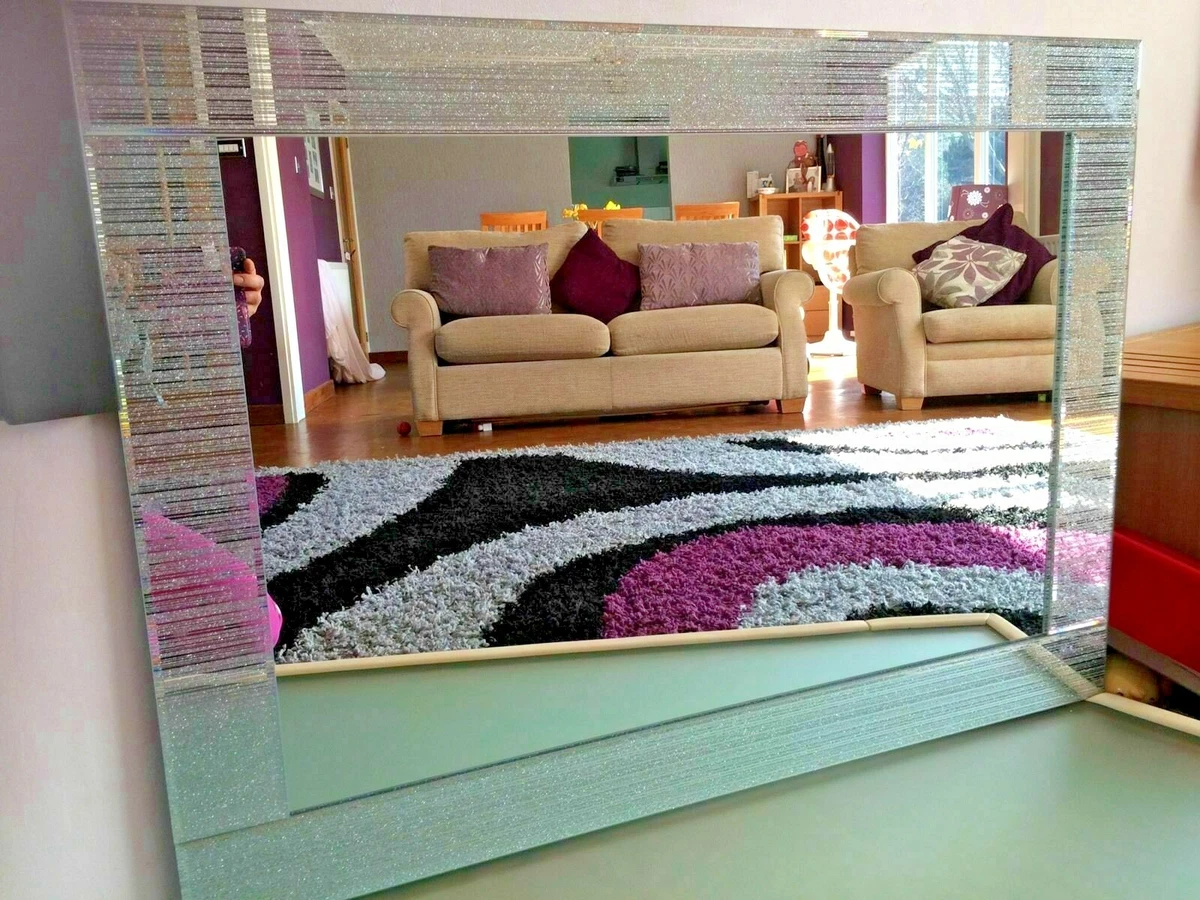 Large Silver Living Room Mirror | Baci Living Room