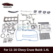 Engine Pistons Overhaul Rebuild Kit - Con Rods For 11-16 Chevy Cruze Buick 1.4L