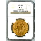 1894 $20 Liberty Gold Double Eagle Ms-61 Ngc
