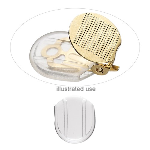 Almohadilla cómoda, clip deslizante, plástico suave transparente 13,5x12 mm para pendientes con clip - Imagen 3 de 7