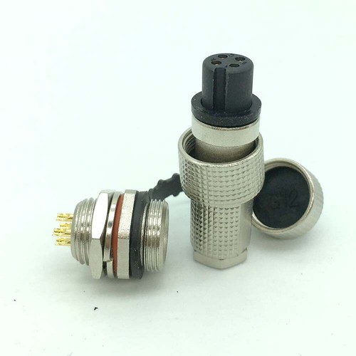 2 sets GX12 G12 IP67 4 Pin Waterproof Aviation Cable Connectors Panel Mount Plug - Picture 8 of 8