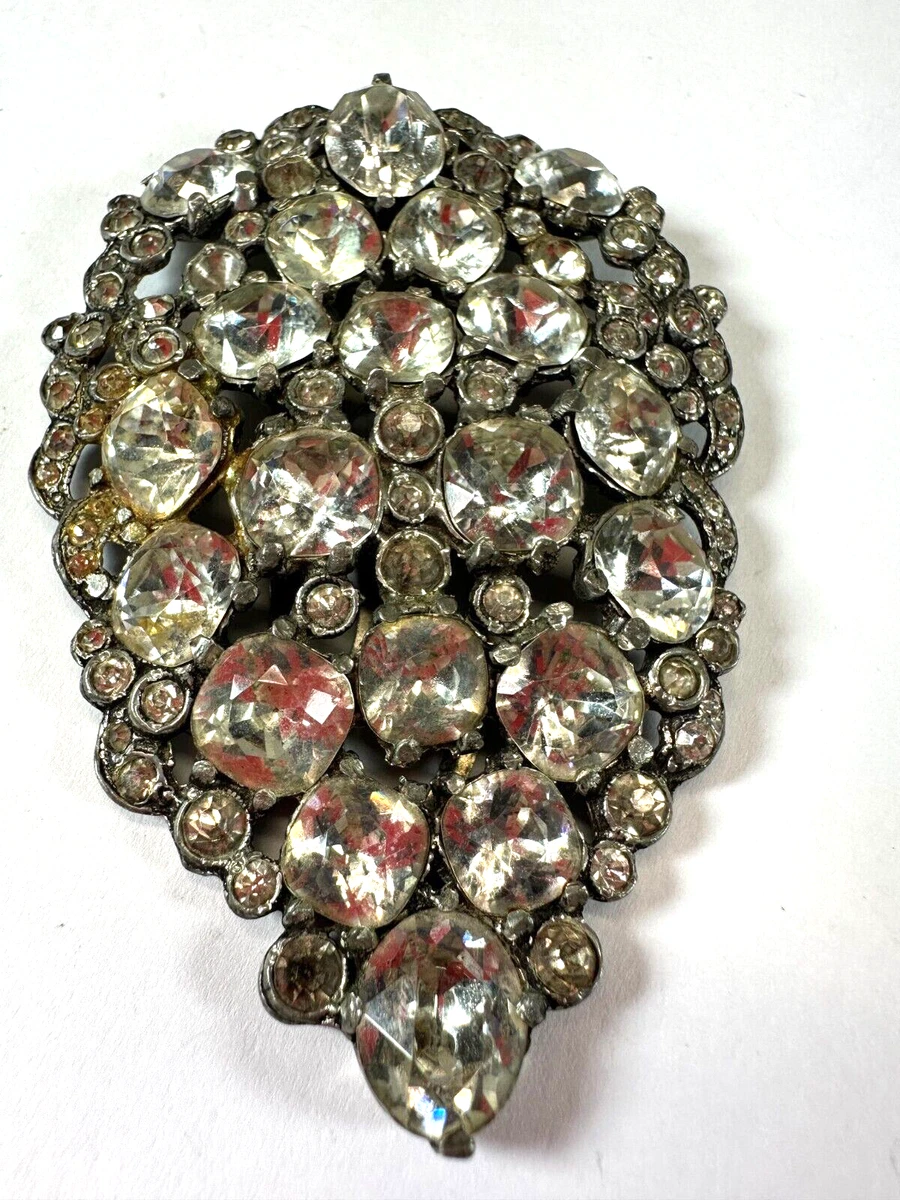 EISENBERG ORIGINAL Brooch, Sparkly Big Rhinestones, Original and