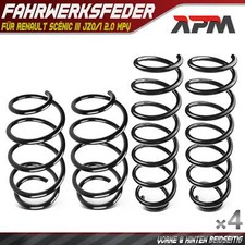 4x Federn Fahrwerksfeder Vorne Hinten für Renault Scénic III JZ0/1 2.0 MPV
