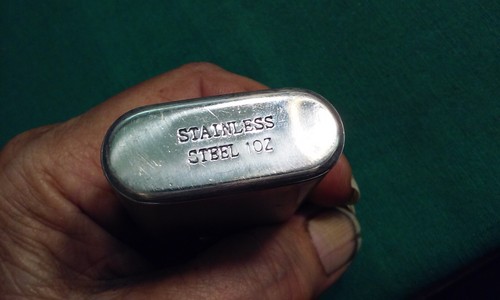 Edelstahl Mini Flachmann Schlüsselanhänger Anhänger 1-OZ mit Adler Emblem Bild silberfarben - Bild 5 von 6