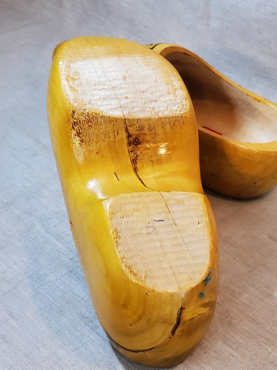 Pair Vintage Dutch Handmade Children's Wooden Clogs Shoes | eBay