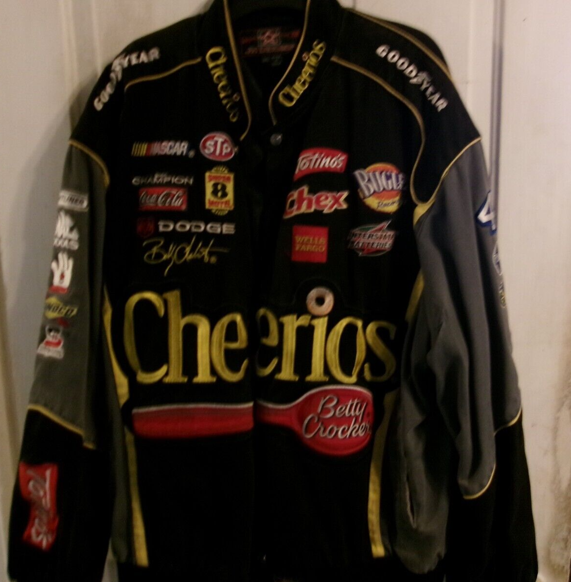 Bobby LaBonte CHEERIOS Black 3X Nascar Jacket JH Design Petty