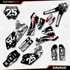 Gray Savage Camo Racing Graphics Kit fits KTM 03-04 Sxf SX 125 150 250 300 450