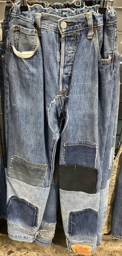 Random Vintage Upcycled Levi's Up & Down Jeans Recycled Mixed Colours Unisex - Picture 10 of 13