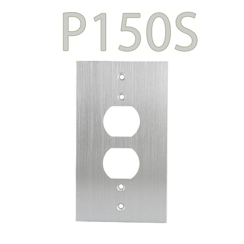 1x Aluminum Wall Panel Plate US AC Power socket Duple Receptacle Cover - Picture 22 of 28
