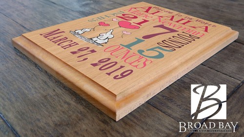 Personalized New Baby Girl Gift Wall Art Nursery Decor for Newborn - Picture 4 of 8