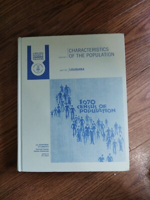 1970 Census of Population Part 20 Louisiana Large HC BK-1,163 Pages.         j/n