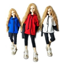 Doll Clothes 1/3 1/4 1/6 BJD Hoodie Pants Two-pieces Suit 100% Cotton Outfit