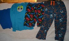 Boys Sleepwear - 2 Shorts, Long sleeve, Pants - 8/10 - 4 Items