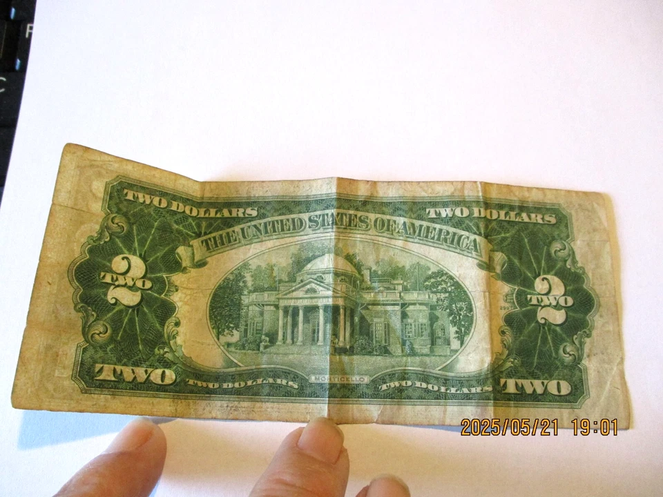 TWO DOLLAR RED SEAL - C99652544A - SERIES OF 1928 D - UNITED STATES NOTE - Image 2 of 4