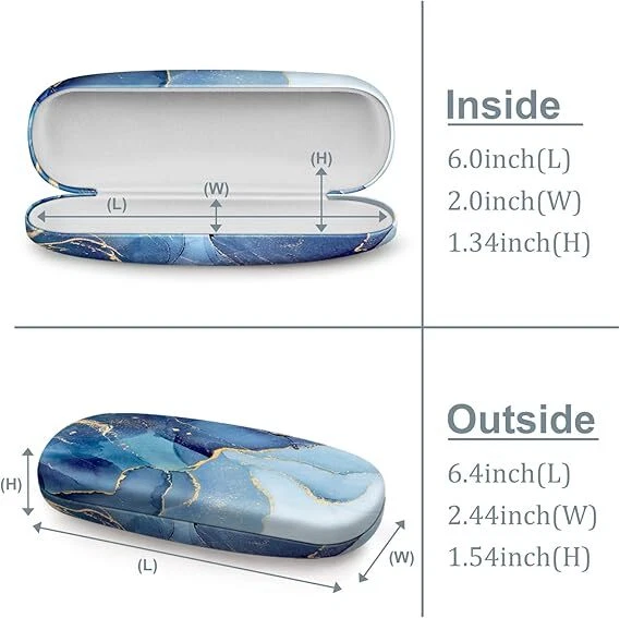 Estuche rígido para gafas Cubierta para gafas Caja con paño de limpieza Foto 4 de 4