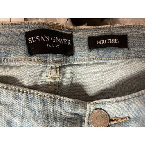 Susan Graver normale Stretch Denim Freundin Jeans mit Manschette Plus 20 (4411) - Bild 6 von 7