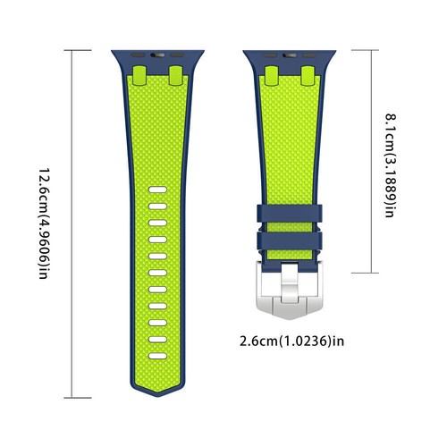 Silicone Sport Rubber Band Strap for Apple Watch 9 8 7 6 5 SE Ultra 2 44/45/49mm - 第 6/23 張圖片
