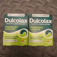 2 Dulcolax Stimulant Laxative Tablets Overnight Constipation Relief 50 Ct 03/27+