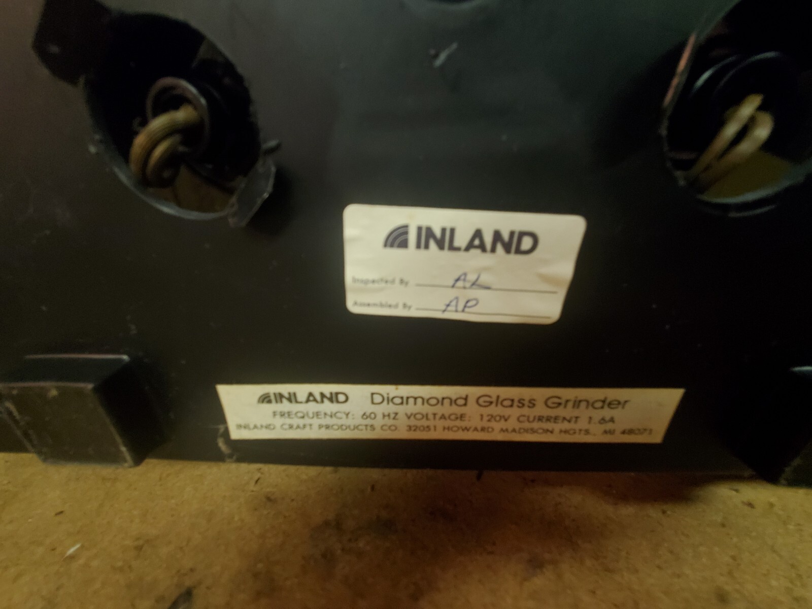 Inland Wizard Diamond Glass Grinder Stained Glass Cutter TESTED.with