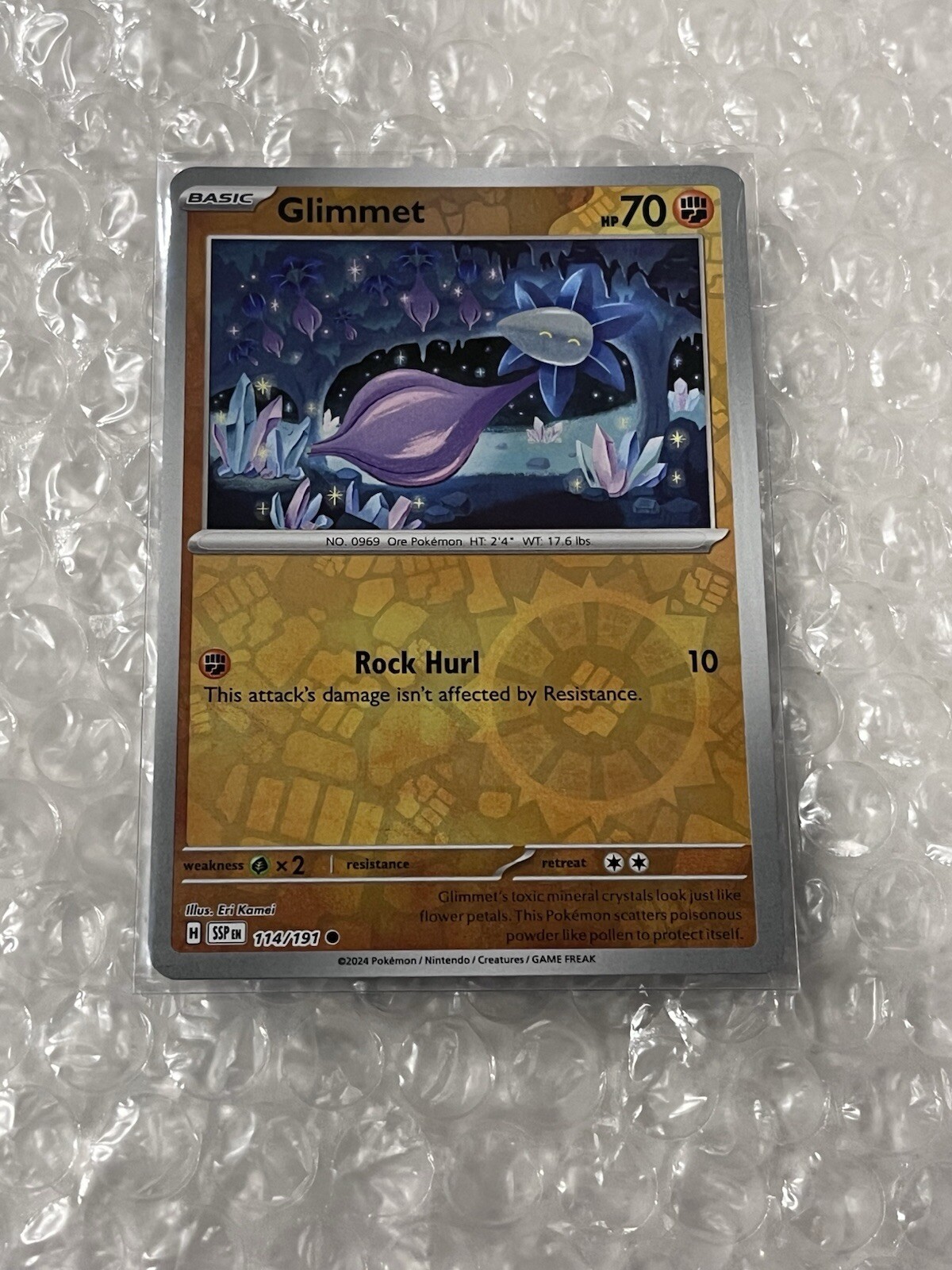 Pokémon TCG Glimmet 114/191 Sv08: Surging Sparks Reverse Holo NM