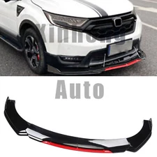 For Honda CR-V CRV17-22  Front Bumper Lip Splitter Spoiler Body Kit Black+Red